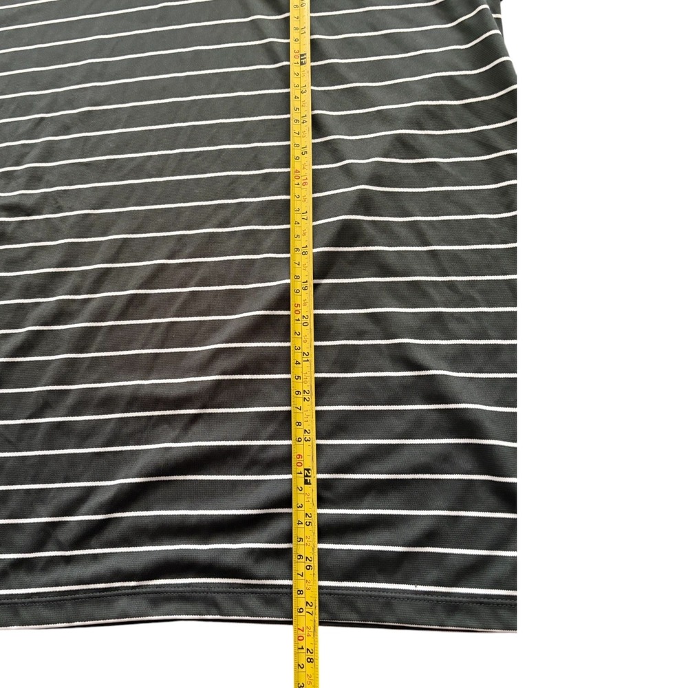 Nike Mens Dri-FIT Striped Polo Shirt Green White STP Logo Size Medium - Picture 5 of 8